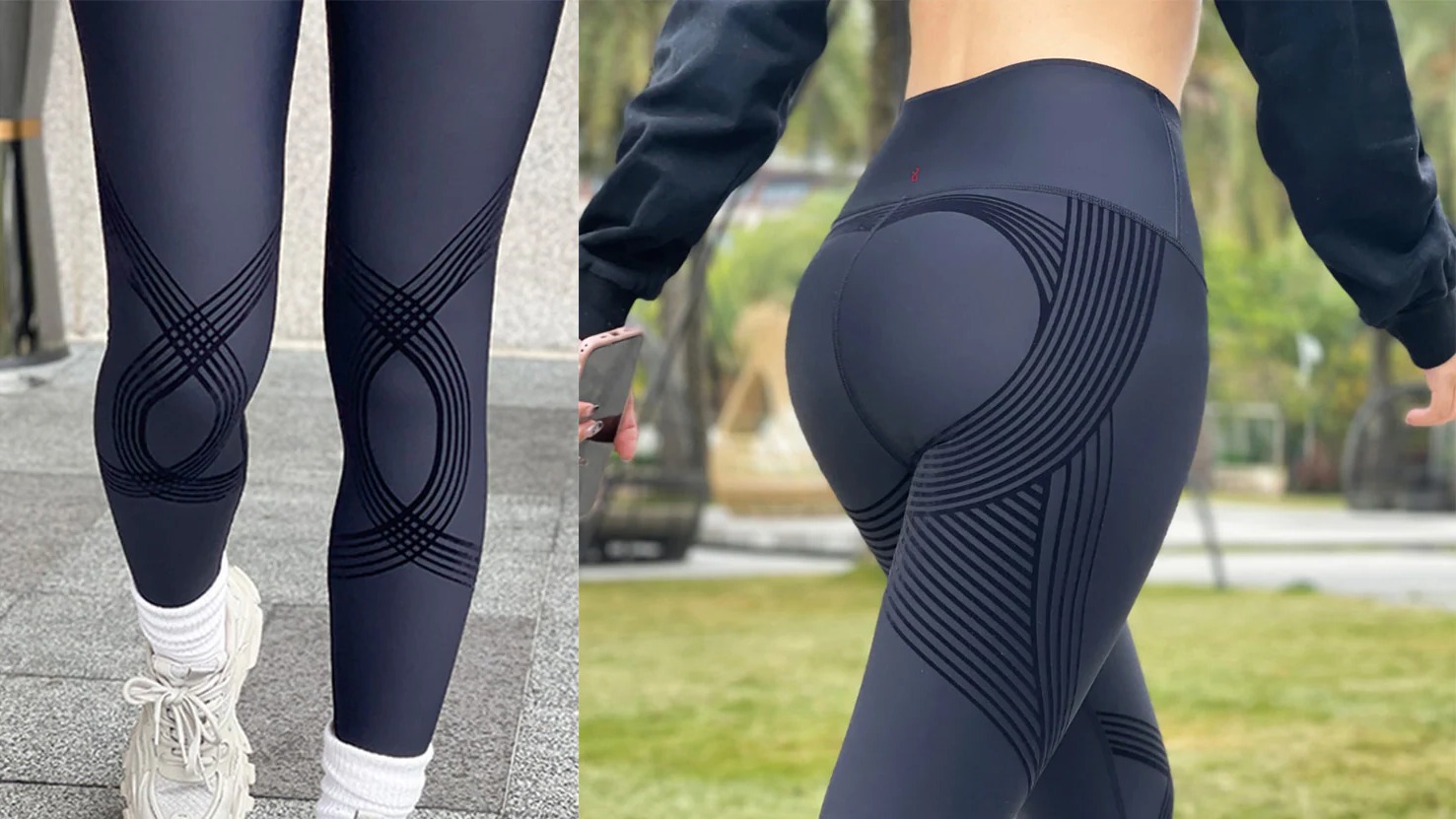 SWZEC Leggings 3D Plumi - Legging Sport Femme Gainant Et Sculptant