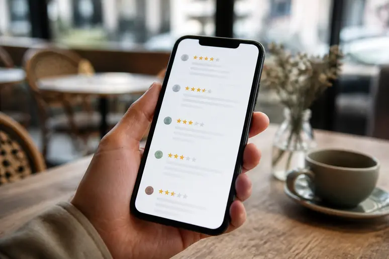 Avis clients divers sur un smartphone, reflétant des dijo-avis sur l'efficacité perçue.