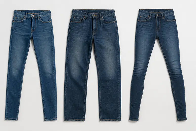 Comparaison des coupes de jeans : slim fit, regular fit, skinny fit, pour un style fit-a-slim parfait.