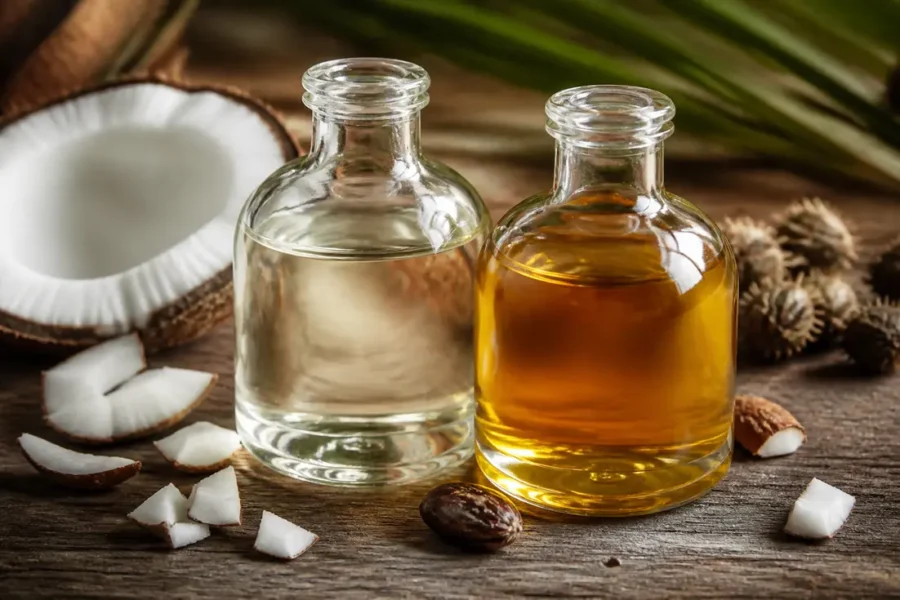 huile-de-coco-et-huile-de-ricin