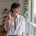 CC crème Sanelya Ulyxa avis présenté dans un intérieur lumineux avec des plantes vertes
