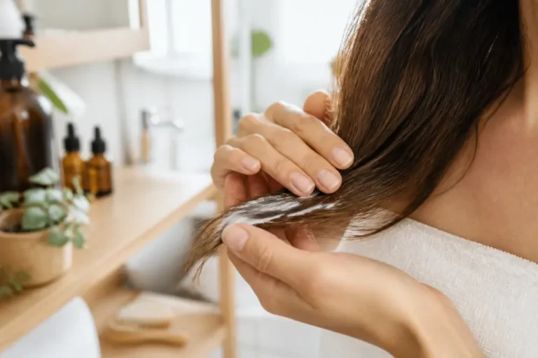 Application d'un soin capillaire naturel pour découvrir des Crème Magistrale Kérastase alternatives efficaces.
