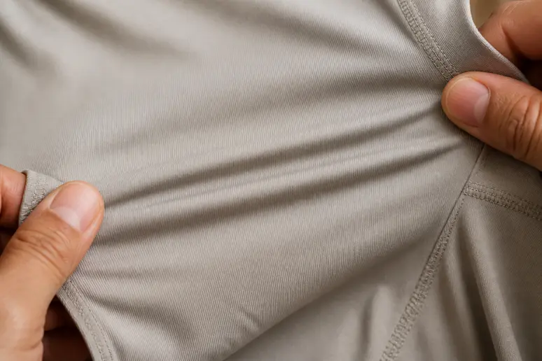 Matière élastique et coutures techniques du legging Teveo pour évaluer la taille